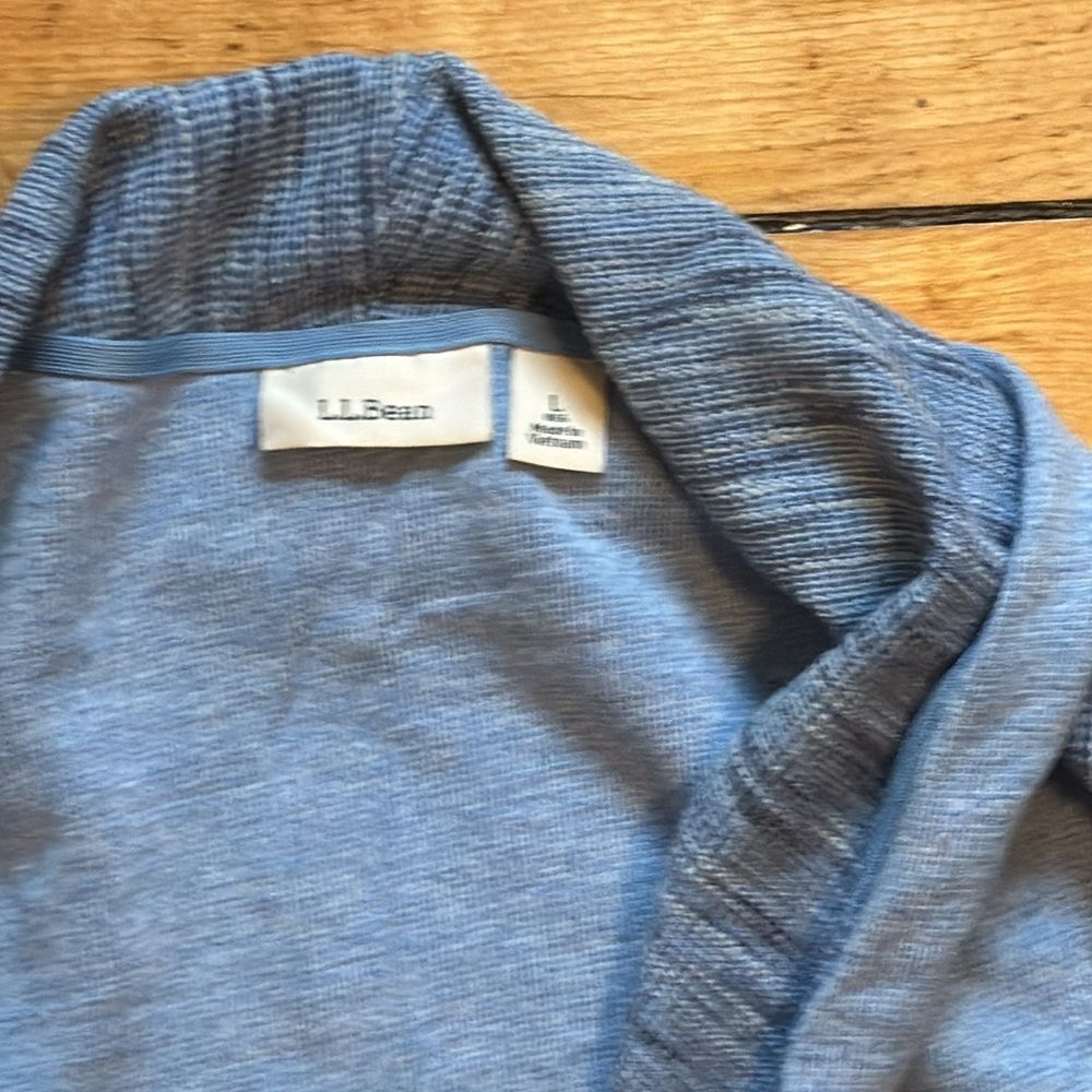 LL Bean Blue Knit Cardigan (Size Large) - Picture 4 of 6